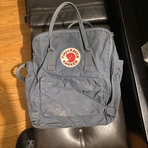 Fjallraven Grey backpack. Stain on bottom